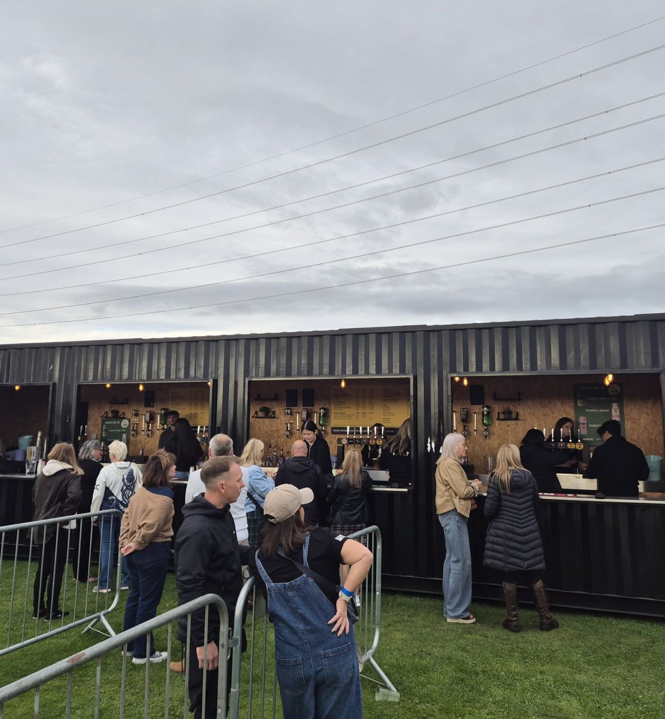 The 40ft Apex container bar trading at a concert
