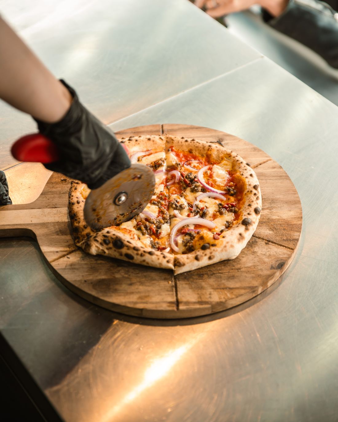 Wood fired pizza at the Mound Village