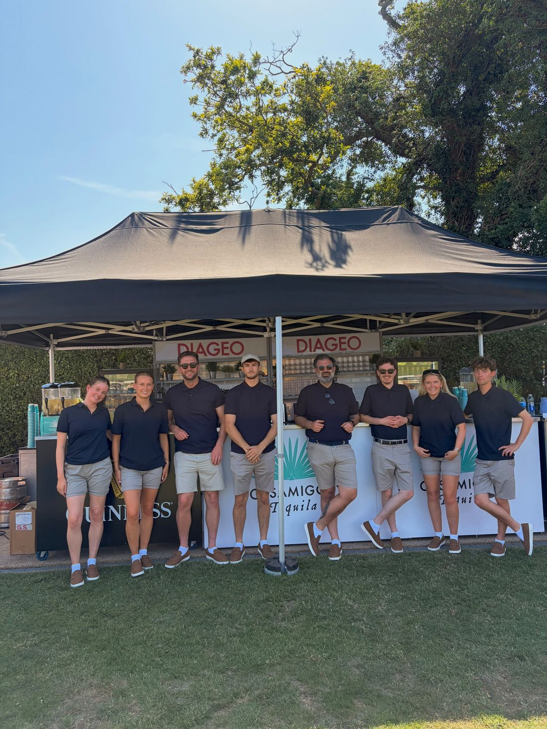 The Apex team at the Diageo bar, Royal Berkshire Polo Club